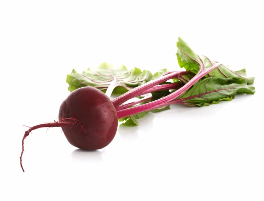 Red beet isolated over white